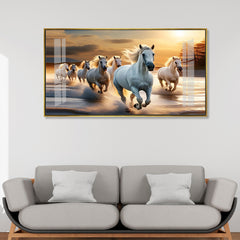 Premium Acrylic Horse Painting | Success & Prosperity Wall Painting