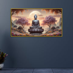 The Buddha in the Moonlight Garden Canvas Print Wall Painting