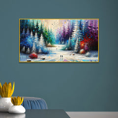A Chromatic Winter Journey or The Colors of Our Love Canvas print wall painting
