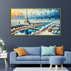 The Painter's Journey: A Winter's Tale in Paris, Where Colors Meet WorldssCanvas Print Wall Painting