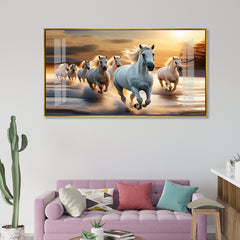 Premium Acrylic Horse Painting | Success & Prosperity Wall Painting
