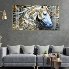 Luxury Equestrian Art  Gold Leaf Wall Decor-Modern Fantasy Painting