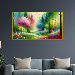 Romantic Landscape Garden Canvas print wall Art and painting