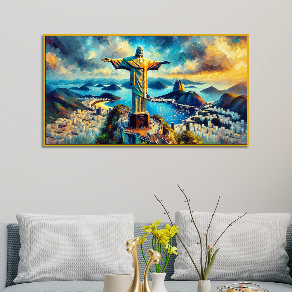 Majestic Presence: Christ the Redeemer Canvas Print Wall Painting