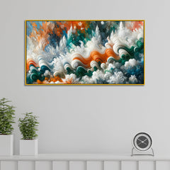 Tri-Color Accent for Home: Indian Tricolor Canvas Print Wall Art