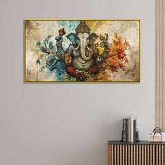 Ethnic Ganesha Wall Painting – Retro Antique Look