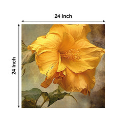 Golden Flower Canvas Painting for Home, Bedroom & Living Room