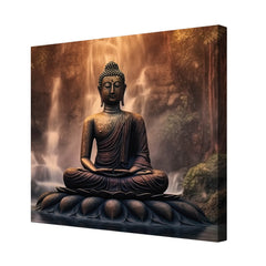 Gautam Buddha Wall Art Canvas Painting for Home, Bedroom & Living Room