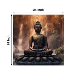 Gautam Buddha Wall Art Canvas Painting for Home, Bedroom & Living Room