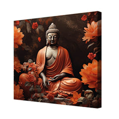 Gautam Buddha Canvas Painting for Home, Bedroom & Living Room