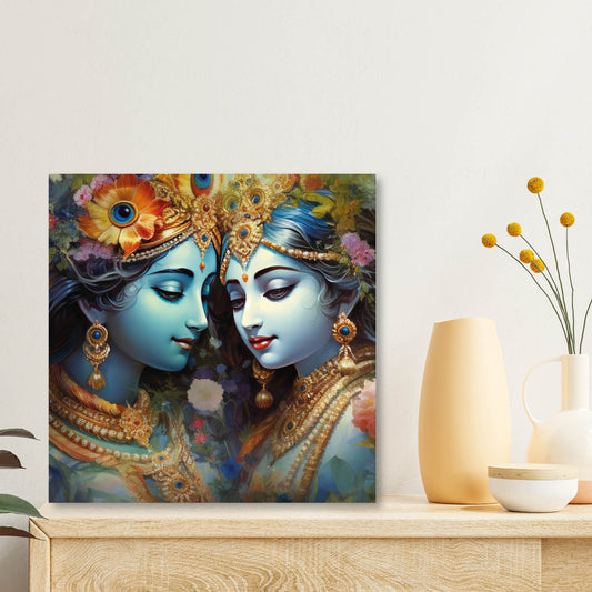 Beauty of Radha Krishna Canvas Painting for Home, Bedroom & Living Room