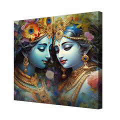 Beauty of Radha Krishna Canvas Painting for Home, Bedroom & Living Room