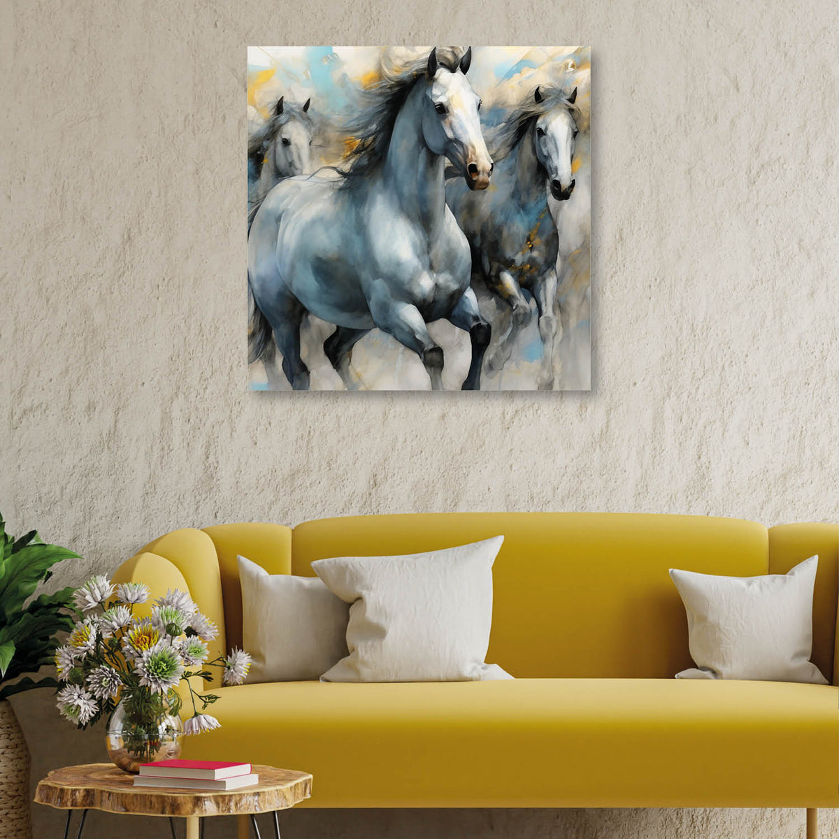 Horses Canvas Painting for Home, Bedroom & Living Room