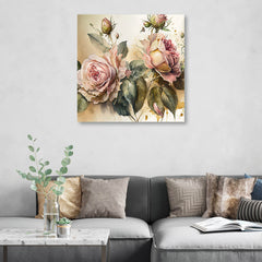 Multi Flower Wall Art Canvas Painting for Home, Bedroom & Living Room