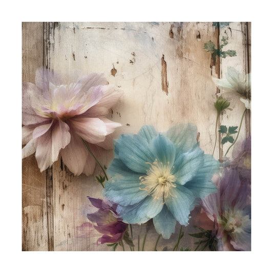 Rustic Floral Vintage Wall Art