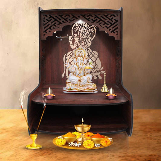 Beautiful Elegant Wooden Pooja Mandir for Home