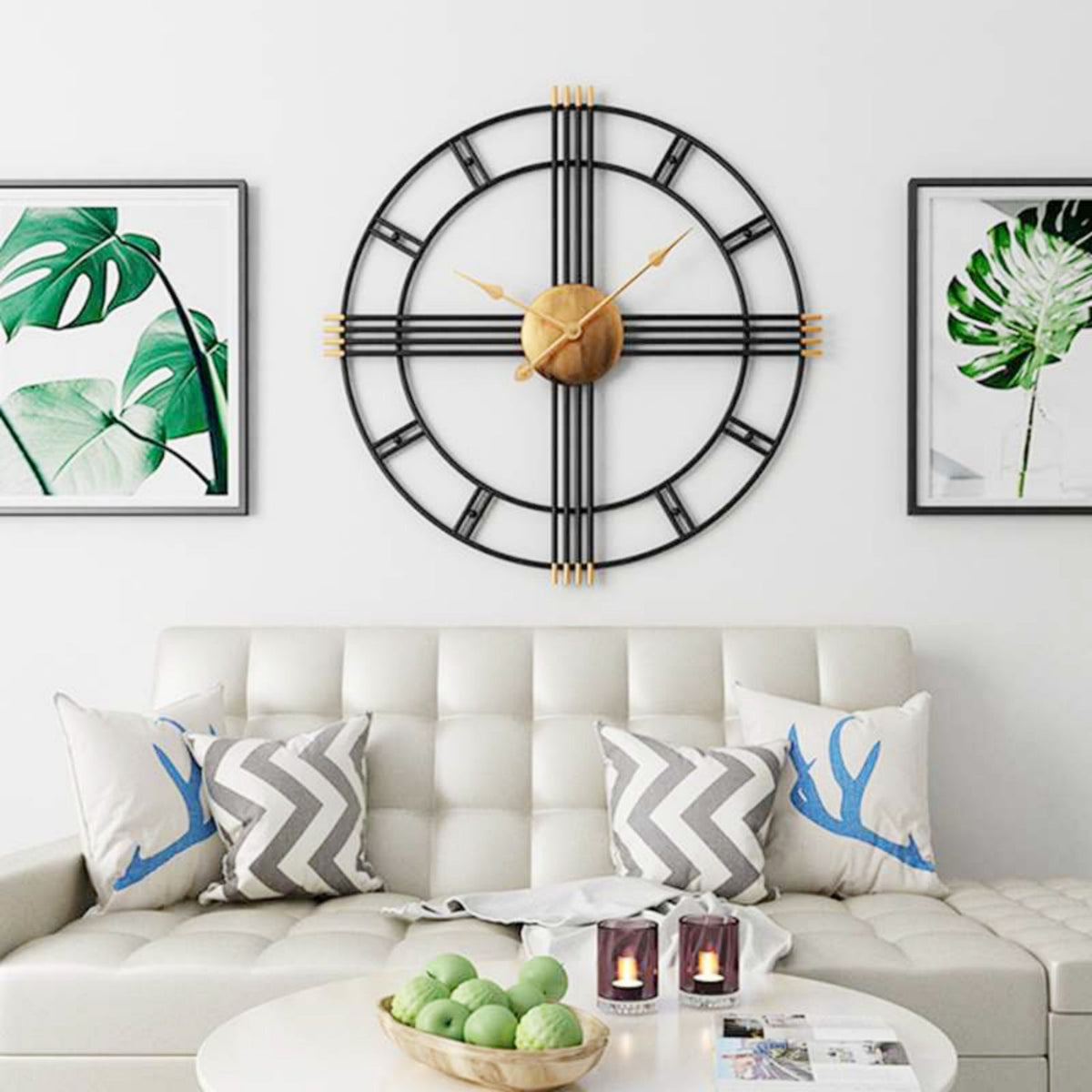 Metal Iron Work Wall Clock