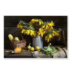 Gorgeous Still Life Wall Painting of Yellow Sunflowers