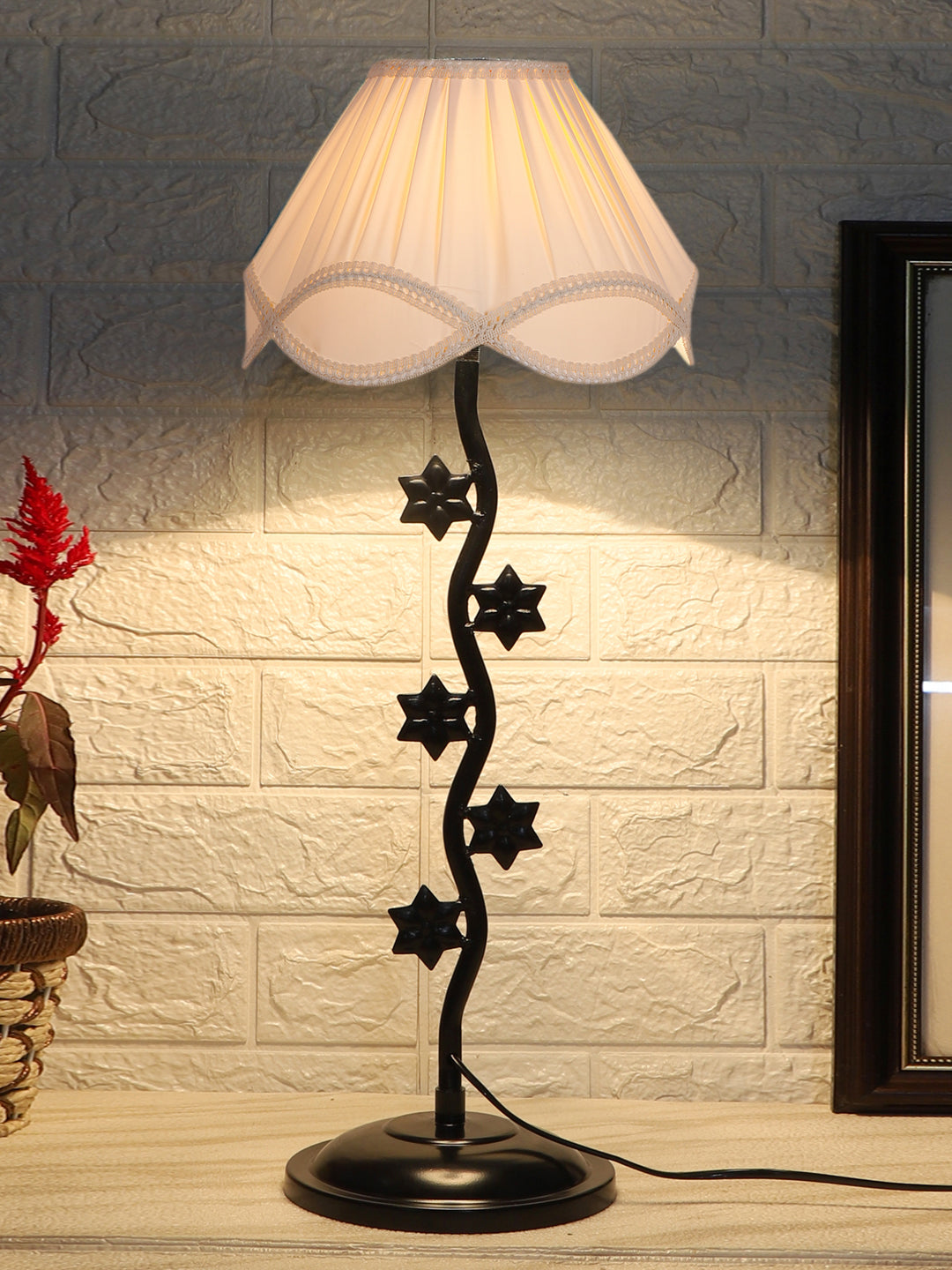 Printed Cotton Zig Zag Star Table Lamp with Iron Base (AE12) (Copy)