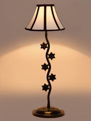 Black & White Cotton Zig Zag Star Table Lamp with Iron Base (AE17)