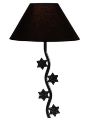 Black Cotton Zig Zag Star Table Lamp with Iron Base (AE02)