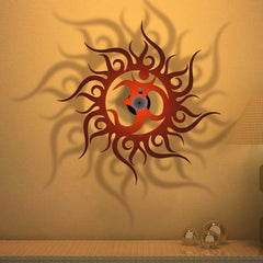 Om Text in Sun Design Shadow Lamp