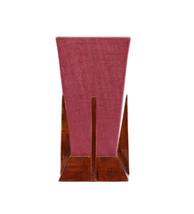 Pyramid Pink Jute Shade Lamp with Wood Base
