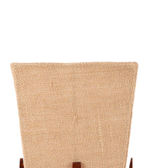 Pyramid Beige Jute Shade Lamp with Wood Base