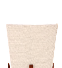 Pyramid White Jute Shade Lamp with Wood Base for Decoration