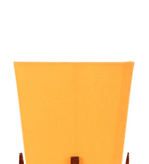 Pyramid Yellow Cotton Shade Lamp with Wood Base