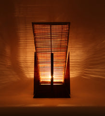 Pyramid Bamboo Shade with Wood Base