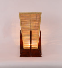 Pyramid Bamboo Shade with Wood Base