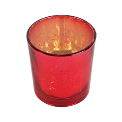 Red Glass Votive Set of 4