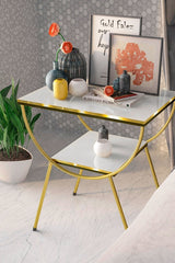 Gold Nightstand Side Table