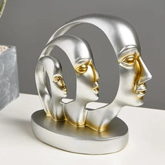 Modern Art Man Face Showpiece House Warming Gift