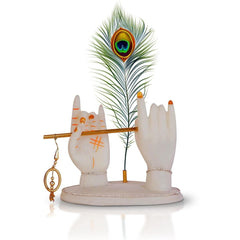 Krishna Hands Idol with Flute for Home Décor Showpieces