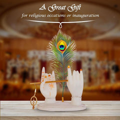 Krishna Hands Idol with Flute for Home Décor Showpieces