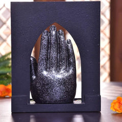 Buddha Statue with Wooden Royal Tray for Home Decor House Warming Gift