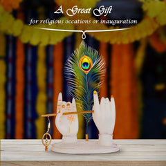 Krishna Hands Idol with Flute for Home Décor Showpieces