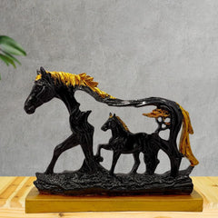 Horse with Baby Antique Finish Showpiece for Home Decoration Vastu Gifts