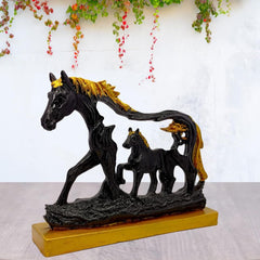 Horse with Baby Antique Finish Showpiece for Home Decoration Vastu Gifts