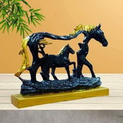 Horse with Baby Antique Finish Showpiece for Home Decoration Vastu Gifts