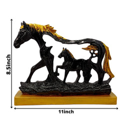 Horse with Baby Antique Finish Showpiece for Home Decoration Vastu Gifts