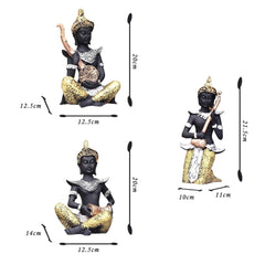 Buddha Showpiece Playing Musical Instruments, Buddha Idol for Home décor