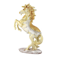 Polyresin Jumping Horse Statue for Home, Office, Car Decorative Showpiece