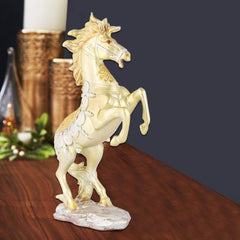 Polyresin Jumping Horse Statue for Home, Office, Car Decorative Showpiece