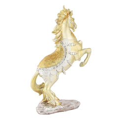 Polyresin Jumping Horse Statue for Home, Office, Car Decorative Showpiece