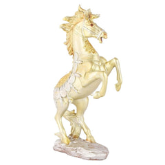 Polyresin Jumping Horse Statue for Home, Office, Car Decorative Showpiece