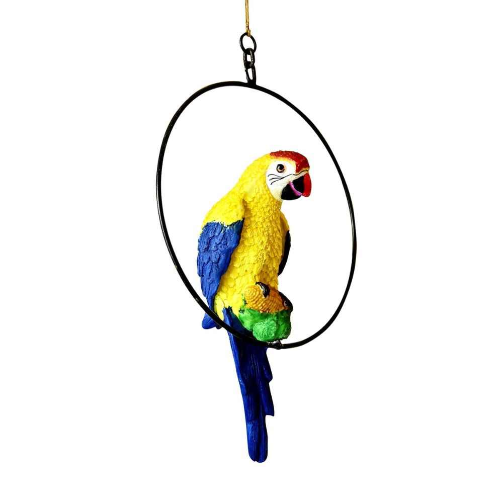 Hanging Parrot for Home Decor Outdoor Garden Decor & Gift Showpiece