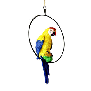 Hanging Parrot for Home Decor Outdoor Garden Decor & Gift Showpiece